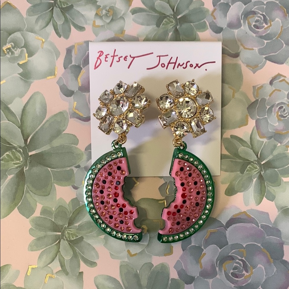 Betsey Johnson Watermelon earrings